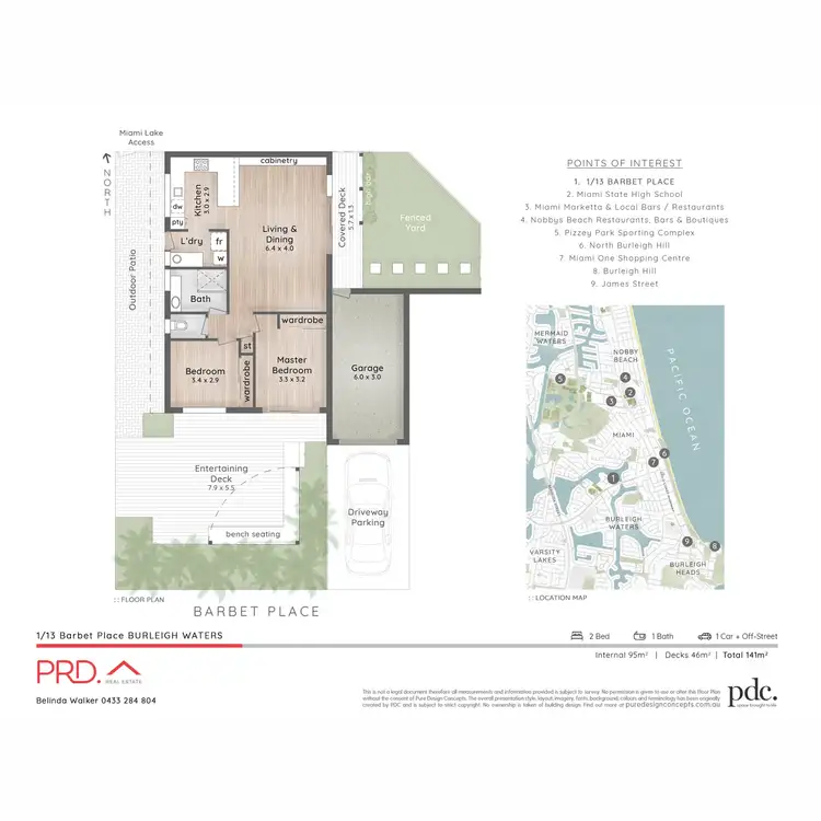 Floorplan of Homely semi-detached listing, 1/13 Barbet Place, Burleigh Waters QLD 4220