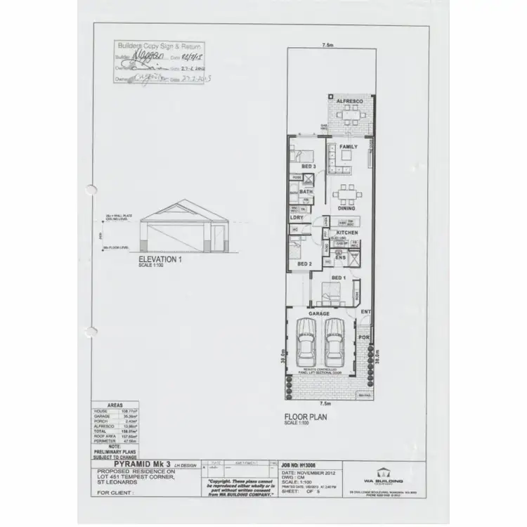 Floorplan of Homely house listing, 13 Tempest Corner, Dayton WA 6055