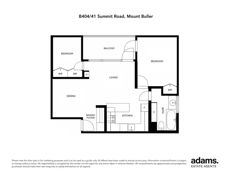 Floorplan of Homely apartment listing, B404/41 Summit Road, Mount Buller VIC 3723