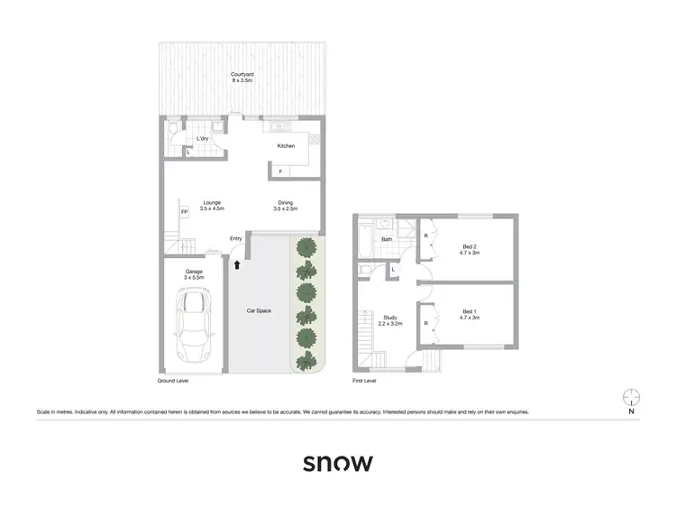 Floorplan of Homely townhouse listing, 3/56 Gordon Avenue, Newtown QLD 4350