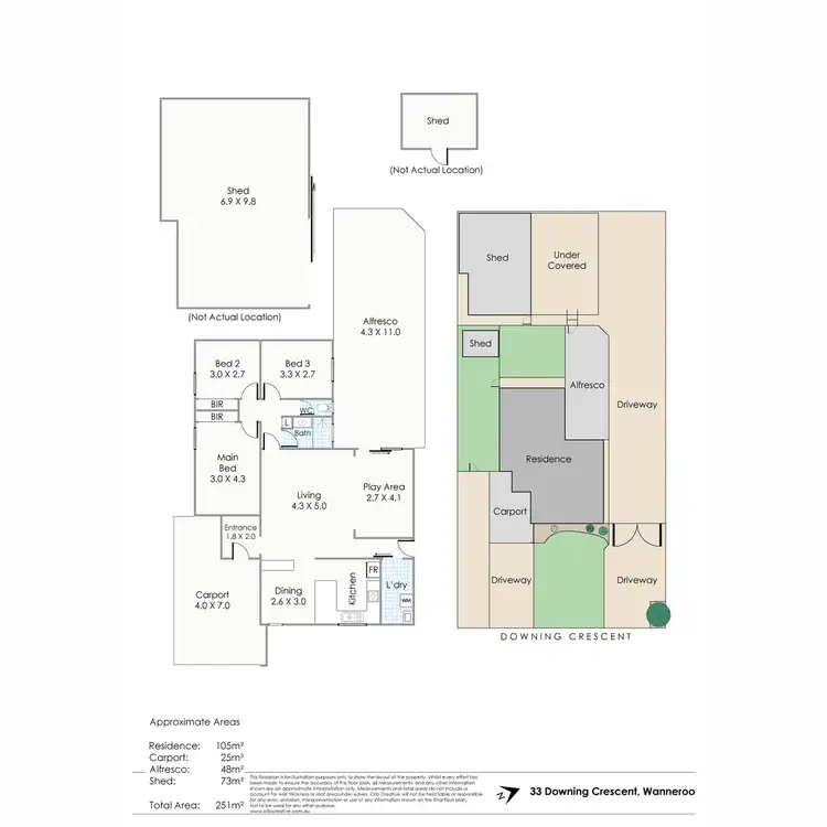 Floorplan of Homely house listing, 33 Downing Crescent, Wanneroo WA 6065