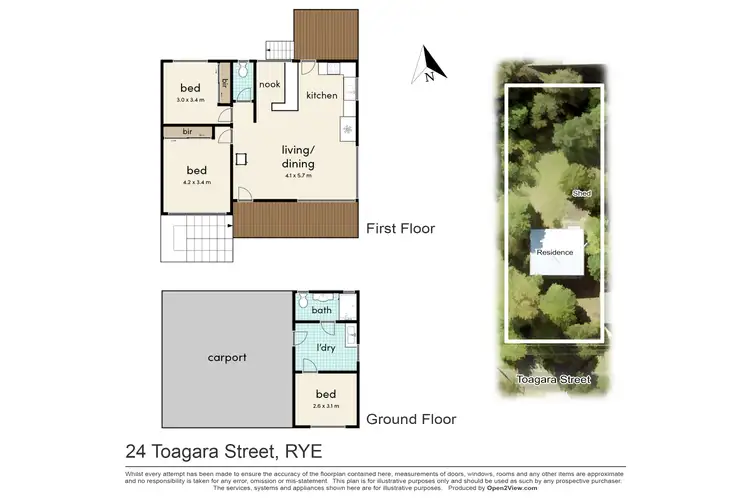 Floorplan of Homely house listing, 24 TOAGARA Street, Rye VIC 3941