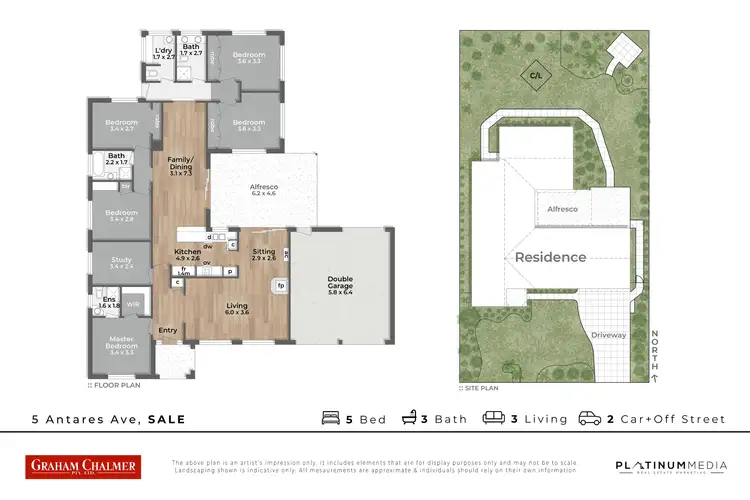Floorplan of Homely house listing, 5 Antares Avenue, Sale VIC 3850