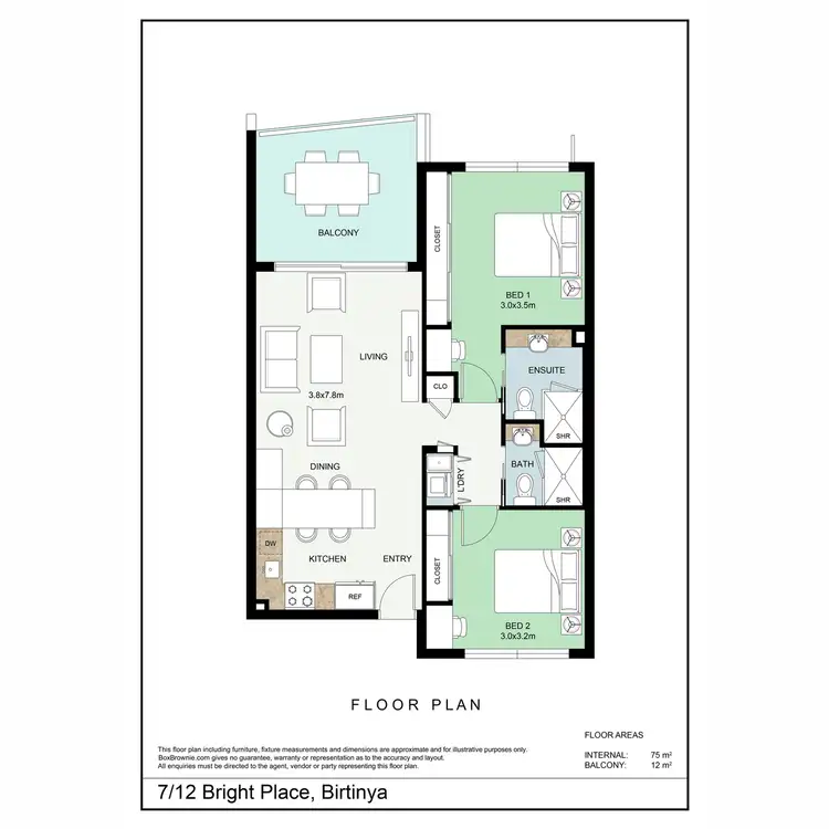 Floorplan of Homely unit listing, 7/12 Bright Place, Birtinya QLD 4575
