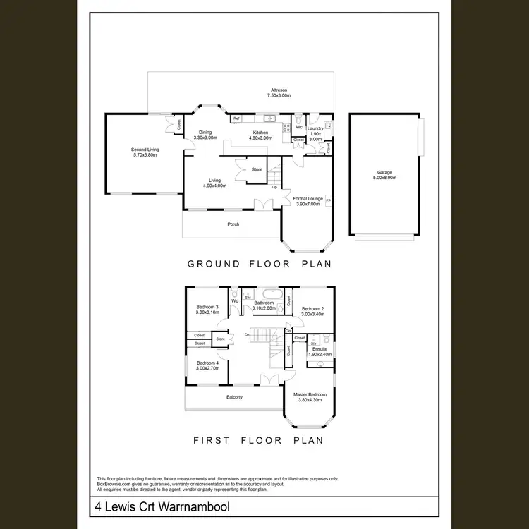 Floorplan of Homely house listing, 4 Lewis Court, Warrnambool VIC 3280