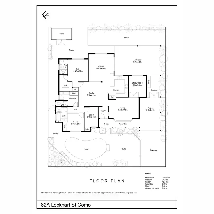 Floorplan of Homely house listing, 82A Lockhart Street, Como WA 6152
