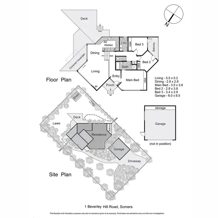 Floorplan of Homely house listing, 1 Beverley Hill Road, Somers VIC 3927