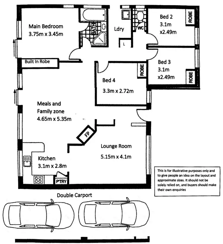 Floorplan of Homely house listing, 43 Lewis Jones Cross, Stratton WA 6056