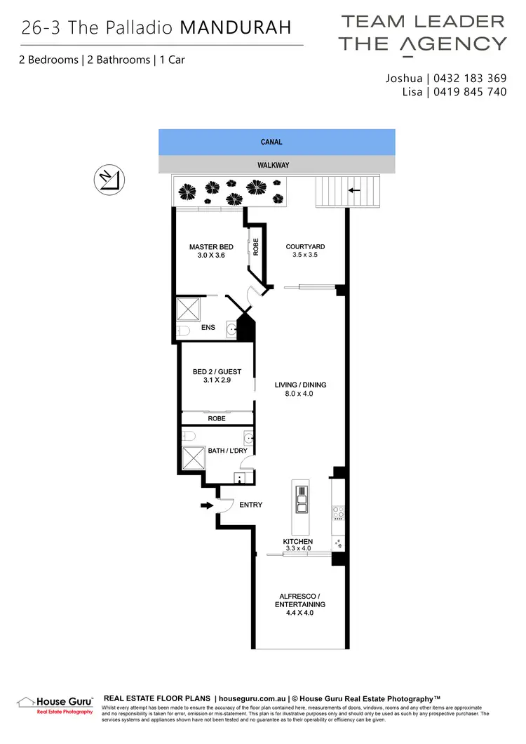 Floorplan of Homely apartment listing, 26/3 The Palladio, Mandurah WA 6210
