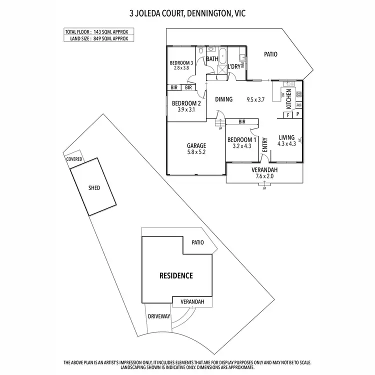 Floorplan of Homely house listing, 3 Joleda Court, Warrnambool VIC 3280
