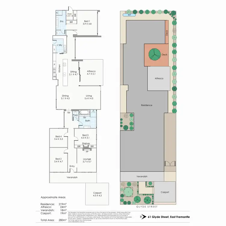 Floorplan of Homely house listing, 2/13 Glyde Street, East Fremantle WA 6158