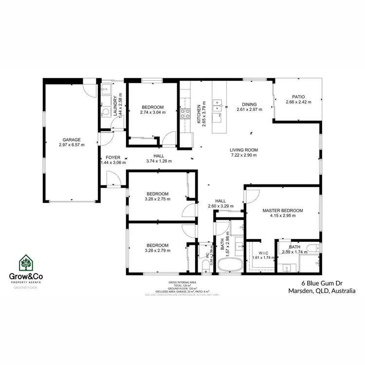 Floorplan of Homely house listing, 6 Blue Gum Drive, Marsden QLD 4132