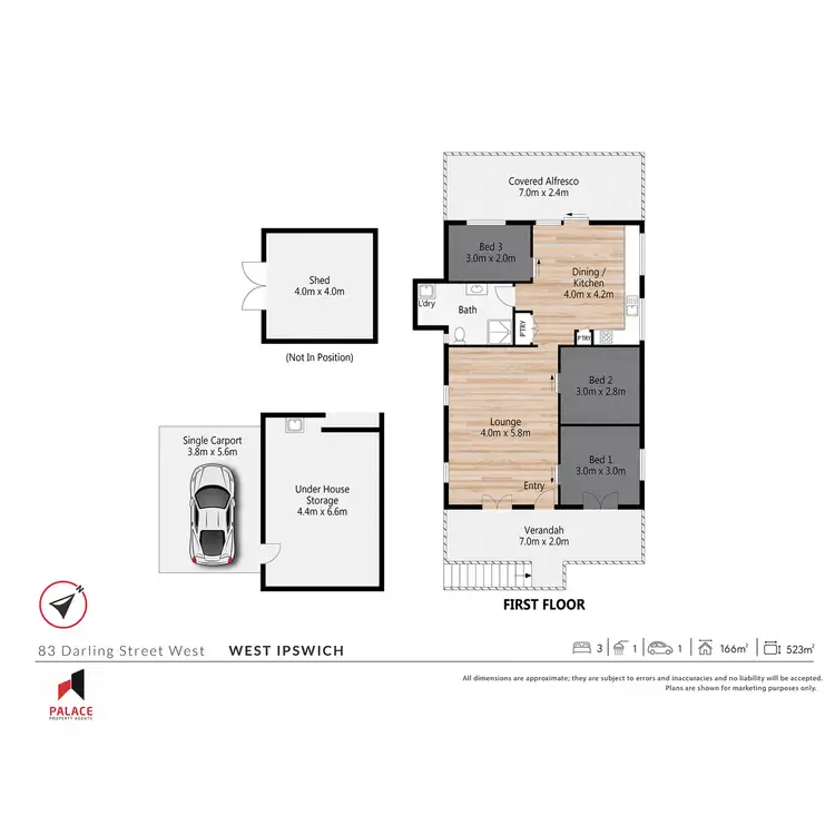 Floorplan of Homely house listing, 83 Darling Street, West Ipswich QLD 4305