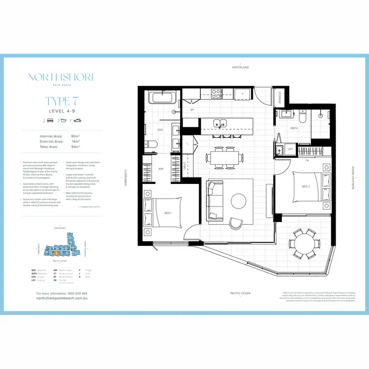 Floorplan of Homely apartment listing, 907/5 Nyrang Avenue, Palm Beach QLD 4221