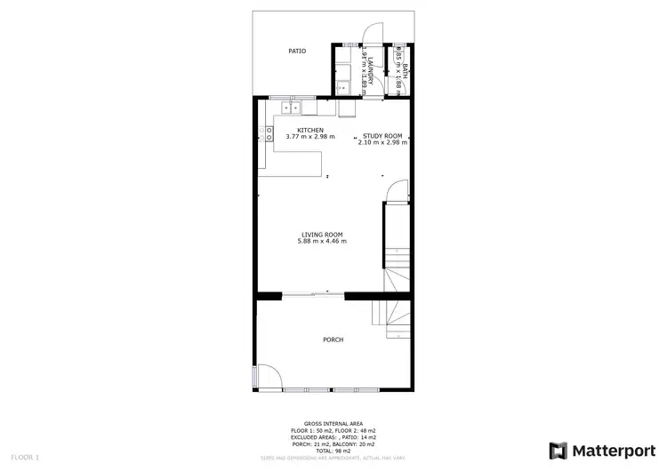 Floorplan of Homely unit listing, 2/3 Everdell Street, Bargara QLD 4670