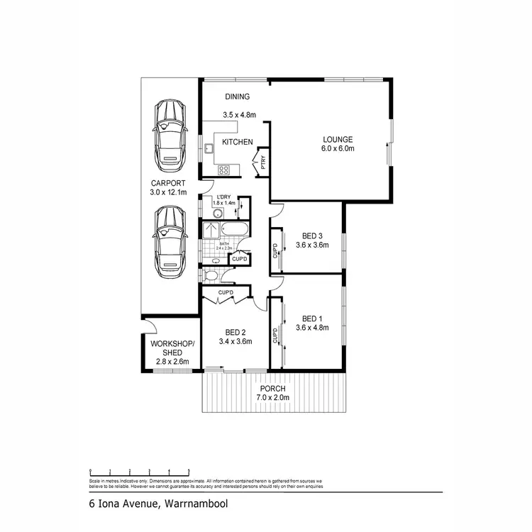 Floorplan of Homely house listing, 6 Iona Avenue, Warrnambool VIC 3280