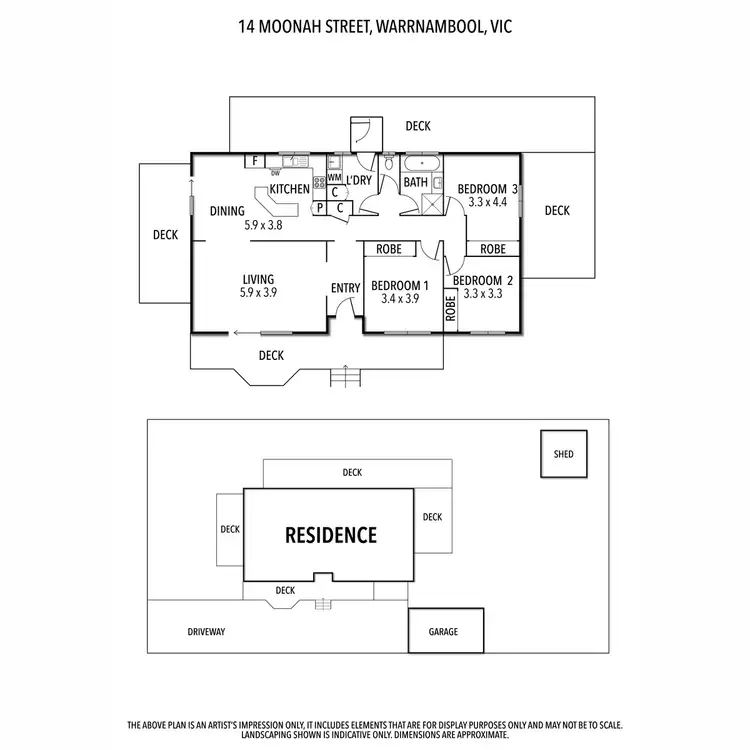 Floorplan of Homely house listing, 14 Moonah Street, Warrnambool VIC 3280