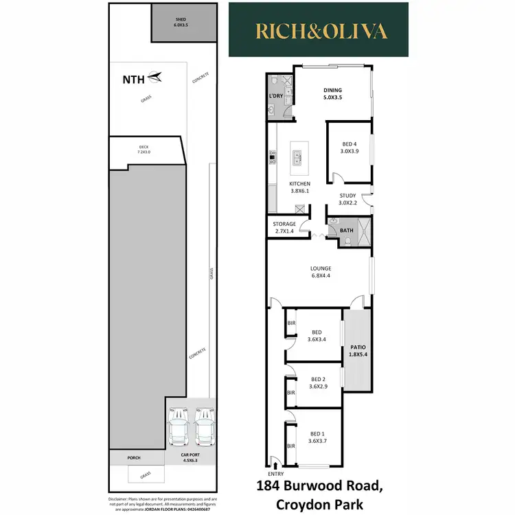 Floorplan of Homely semi-detached listing, 184 Burwood Road, Croydon Park NSW 2133