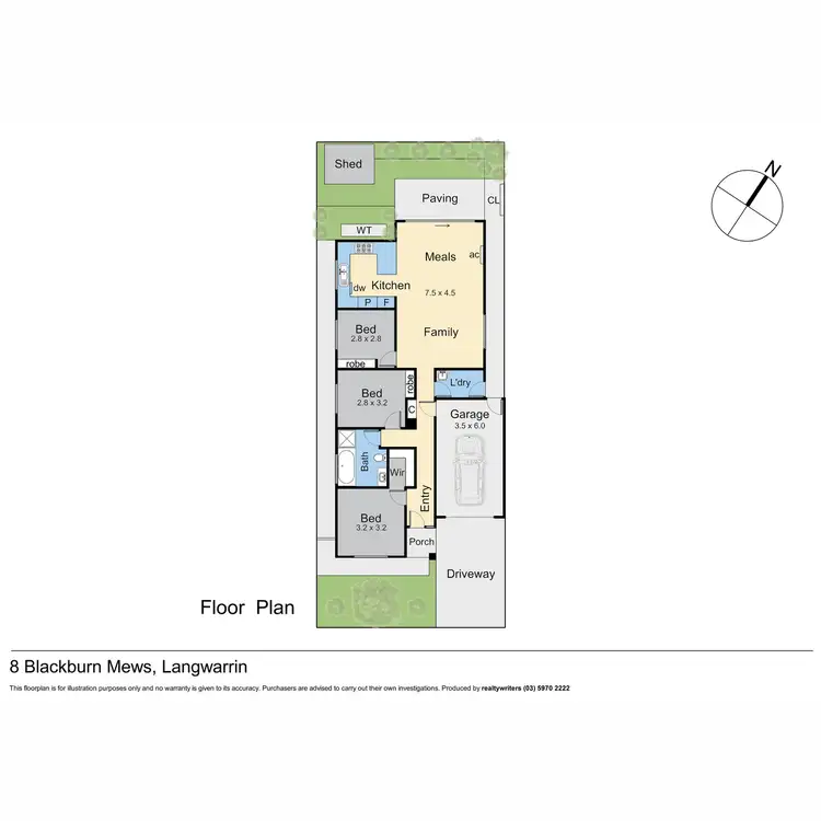 Floorplan of Homely unit listing, 8 Blackburn Mews, Langwarrin VIC 3910