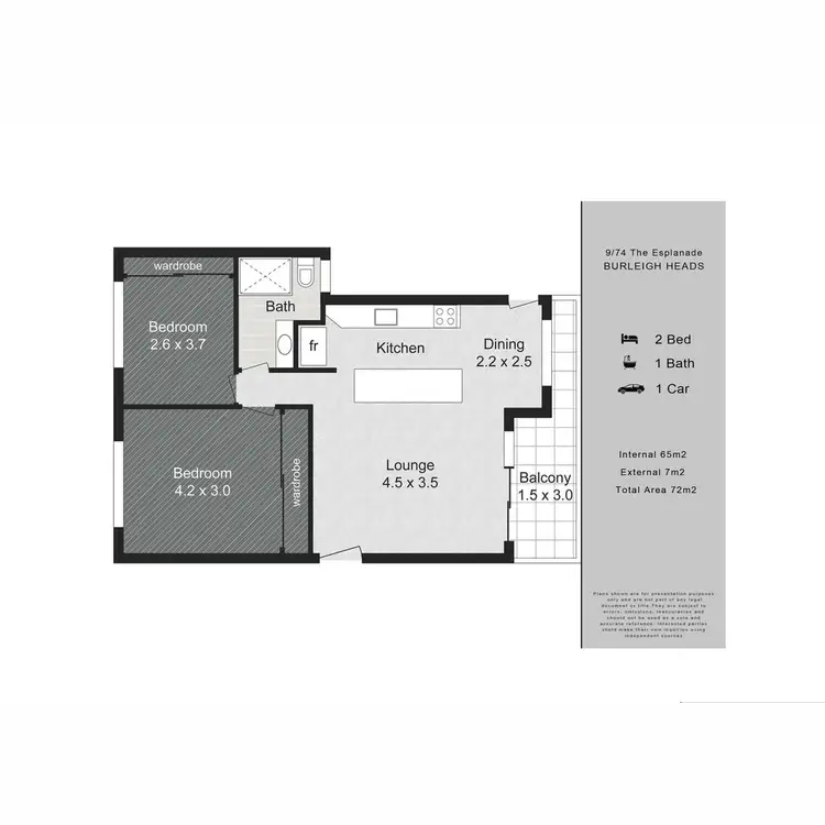 Floorplan of Homely apartment listing, 9/74-76 The Esplanade, Burleigh Heads QLD 4220