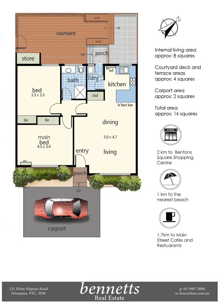 Floorplan of Homely unit listing, 1/811 Nepean Highway, Mornington VIC 3931