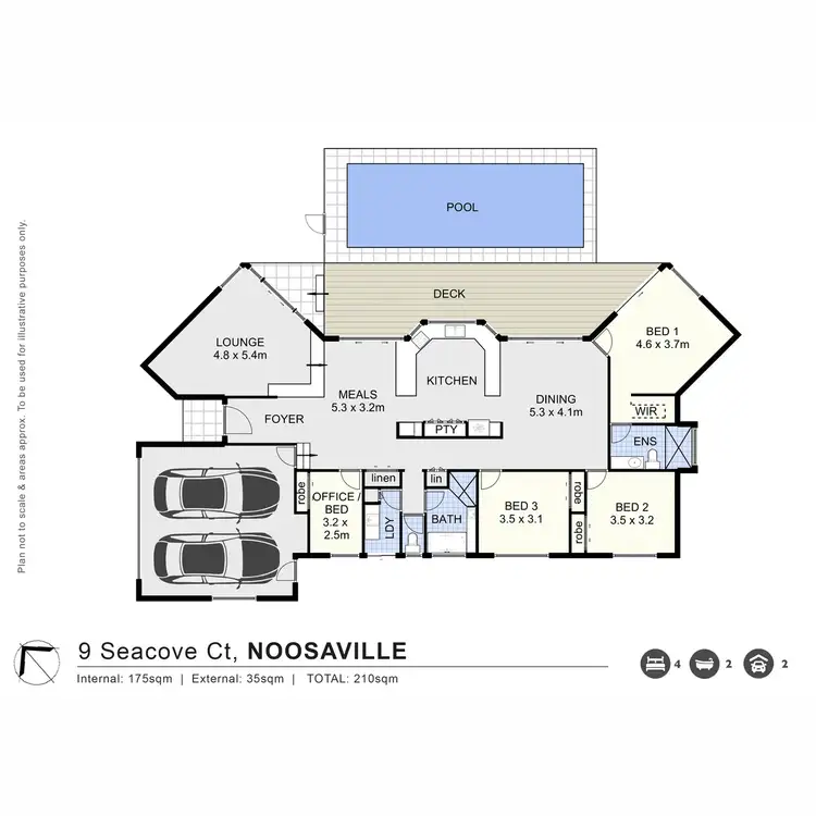 Floorplan of Homely house listing, 9 Seacove Court, Noosaville QLD 4566