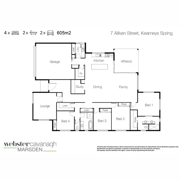 Floorplan of Homely house listing, 7 Aitken Street, Kearneys Spring QLD 4350