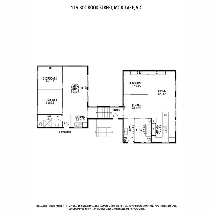 Floorplan of Homely house listing, 119 Boorook Street, Mortlake VIC 3272
