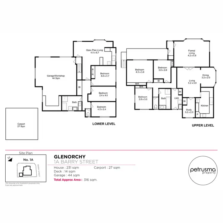 Floorplan of Homely house listing, 1A Barry Street, Glenorchy TAS 7010