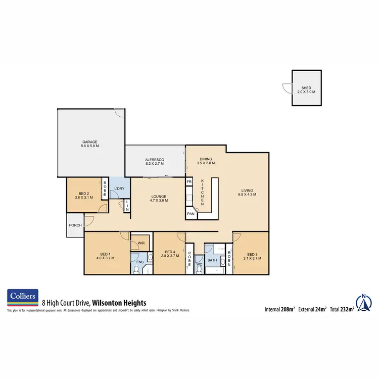 Floorplan of Homely house listing, 8 High Court Drive, Wilsonton Heights QLD 4350