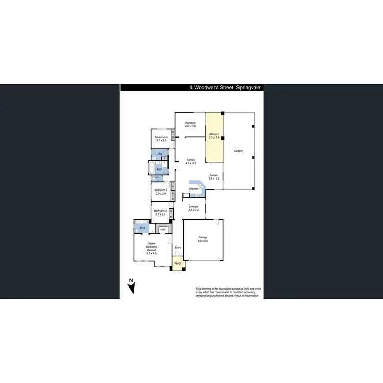 Floorplan of Homely house listing, 4 Woodward Street, Springvale VIC 3171