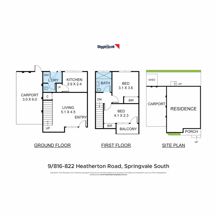 Floorplan of Homely townhouse listing, 9/816-822 Heatherton Road, Springvale South VIC 3172