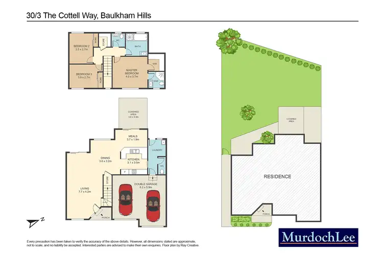 Floorplan of Homely townhouse listing, 30/3 The Cottell Way, Baulkham Hills NSW 2153