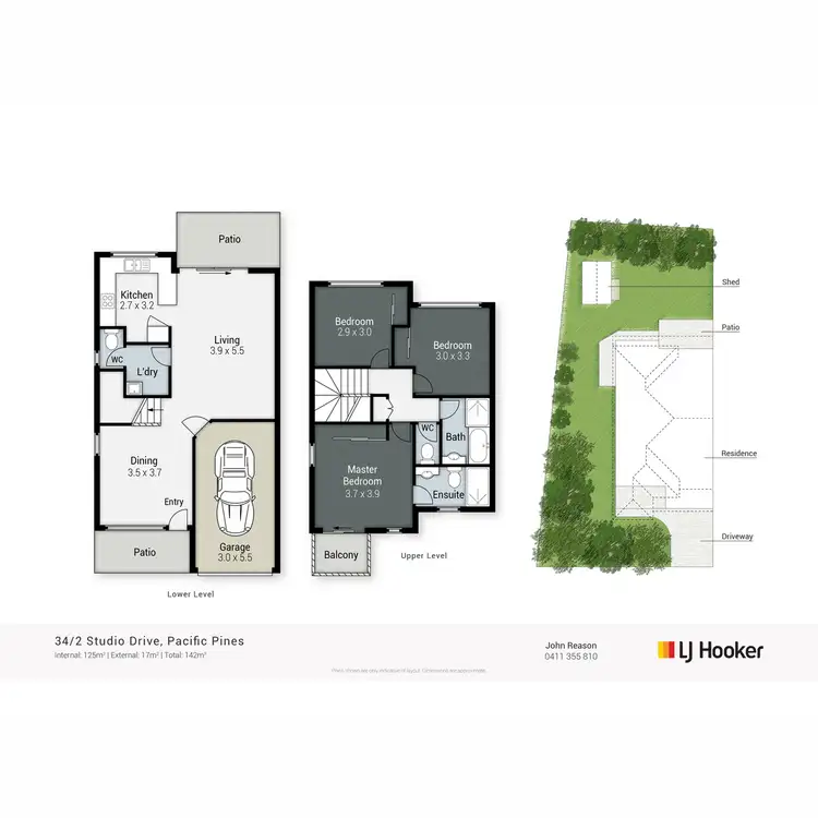 Floorplan of Homely townhouse listing, 34/2 Studio Drive, Pacific Pines QLD 4211