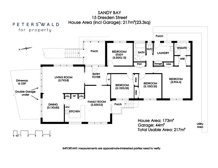 Floorplan of Homely house listing, 15 Dresden Street, Sandy Bay TAS 7005
