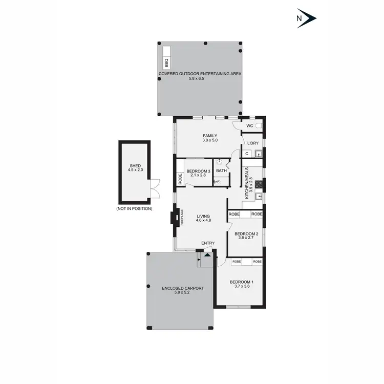 Floorplan of Homely house listing, 80 Fifth Avenue, Rosebud VIC 3939