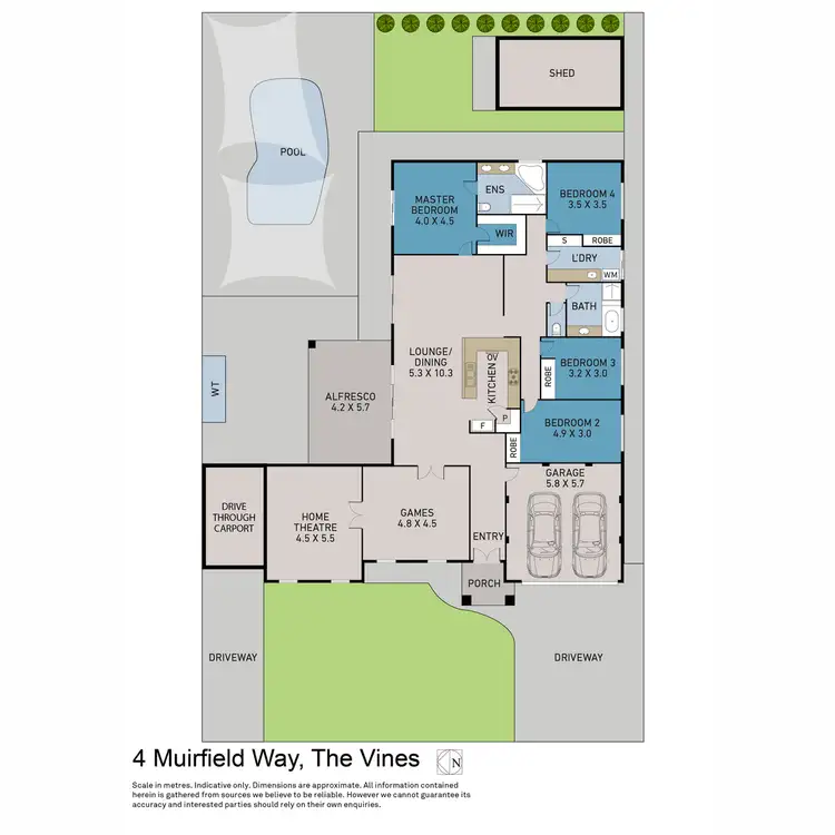 Floorplan of Homely house listing, 4 Muirfield Way, The Vines WA 6069
