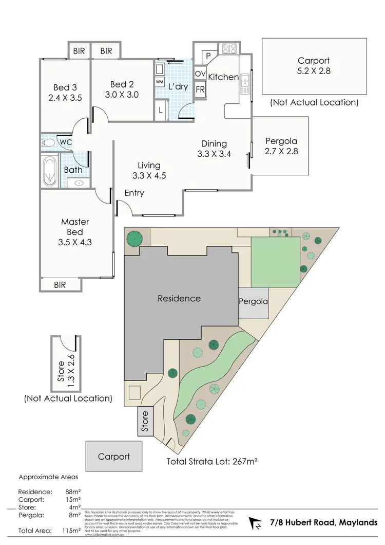 Floorplan of Homely villa listing, 7/8 Hubert Road, Maylands WA 6051