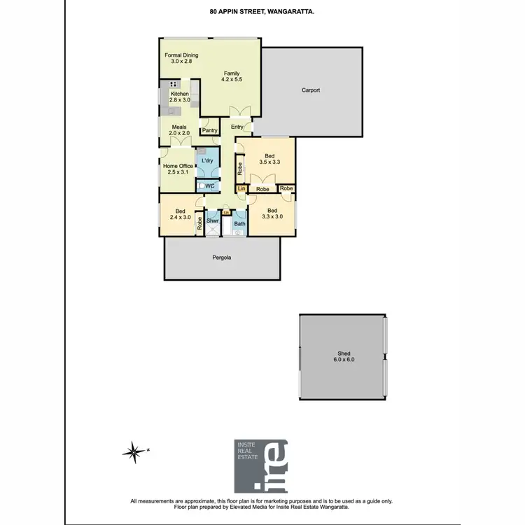 Floorplan of Homely house listing, 80 Appin Street, Wangaratta VIC 3677
