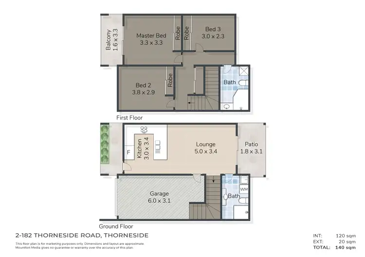 Floorplan of Homely townhouse listing, 2/180-182 Thorneside Road, Thorneside QLD 4158