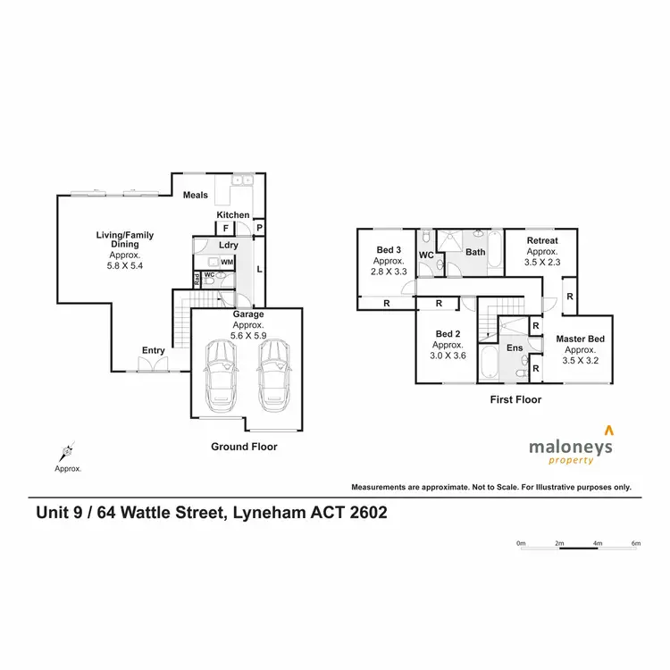 Floorplan of Homely townhouse listing, 9/64 Wattle Street, Lyneham ACT 2602