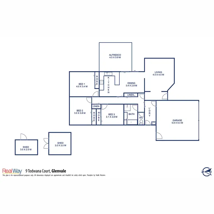 Floorplan of Homely house listing, 9 Todwana Court, Glenvale QLD 4350
