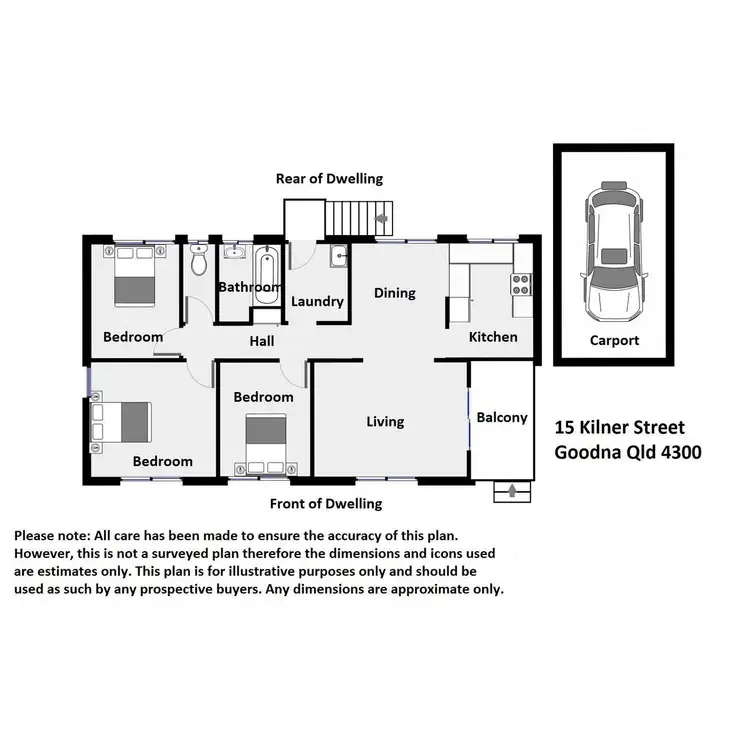 Floorplan of Homely house listing, 15 Kilner Street, Goodna QLD 4300