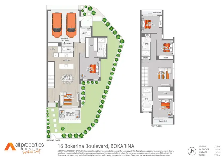 Floorplan of Homely house listing, 16 Bokarina Boulevard, Bokarina QLD 4575