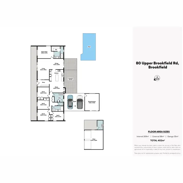 Floorplan of Homely rural property listing, 80 Upper Brookfield Road, Brookfield QLD 4069