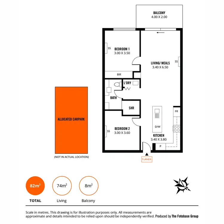 Floorplan of Homely apartment listing, 28/51 Victoria Parade, Mawson Lakes SA 5095