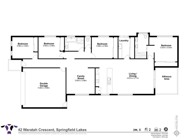 Floorplan of Homely house listing, 42 Waratah Crescent, Springfield Lakes QLD 4300