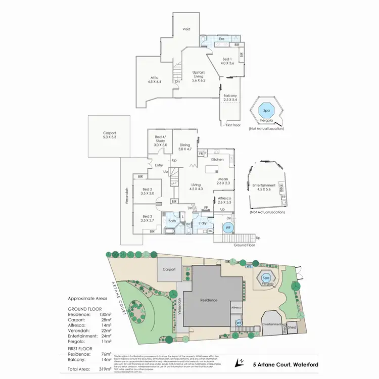Floorplan of Homely house listing, 5 Artane Court, Waterford WA 6152