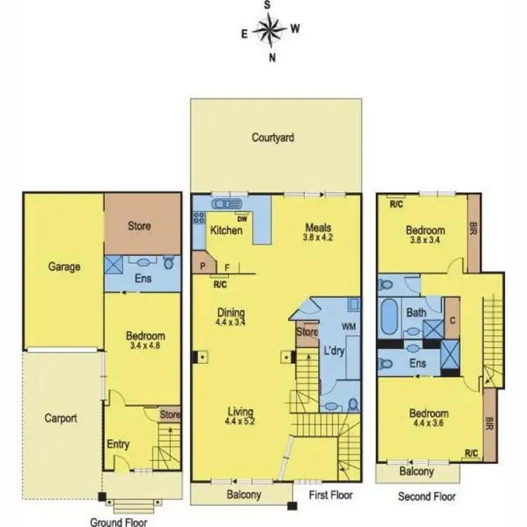 Floorplan of Homely townhouse listing, Townhouse 2/4 Belvedere Close, Maribyrnong VIC 3032