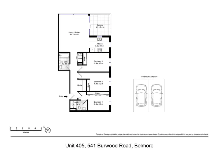 Floorplan of Homely apartment listing, 405/541 Burwood Road, Belmore NSW 2192
